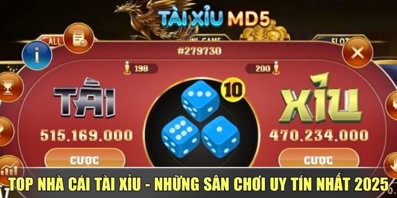 Top Nhà Cái Tài Xỉu - Những Sân Chơi Uy Tín Nhất 2025